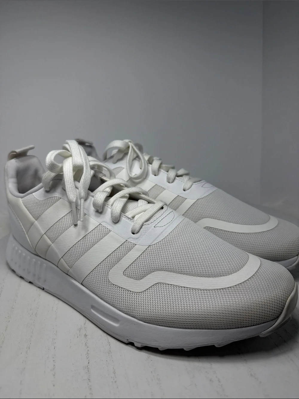 adidas White Athletic Shoes (Interior Label View)